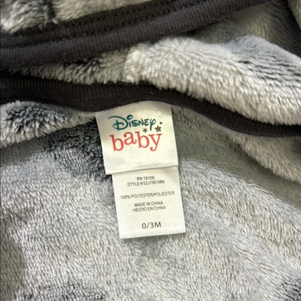 Cozy Gray Kids One Piece Set Disney Mickey Mouse 0-3M - Picture 2 of 5